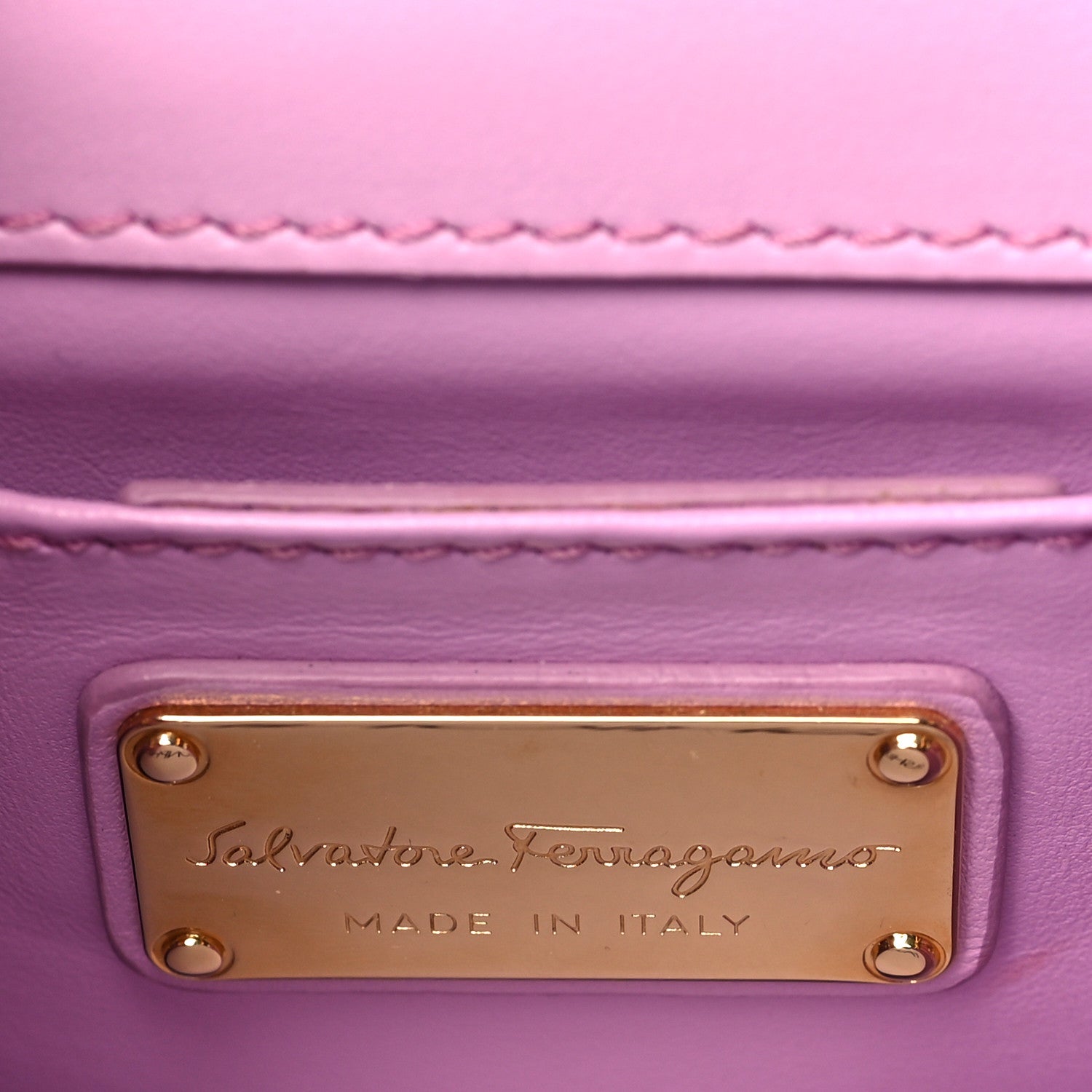 Salvatore Ferragamo Calfskin Thalia Flap Shoulder Bag Rhododendron 6 of 10