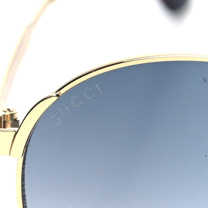 Gucci Web Round Sunglasses GG0206SK Gold 7 of 8