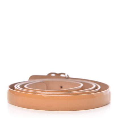 Chanel Patent CC Logo Skinny Belt 95 38 Beige 3 of 12