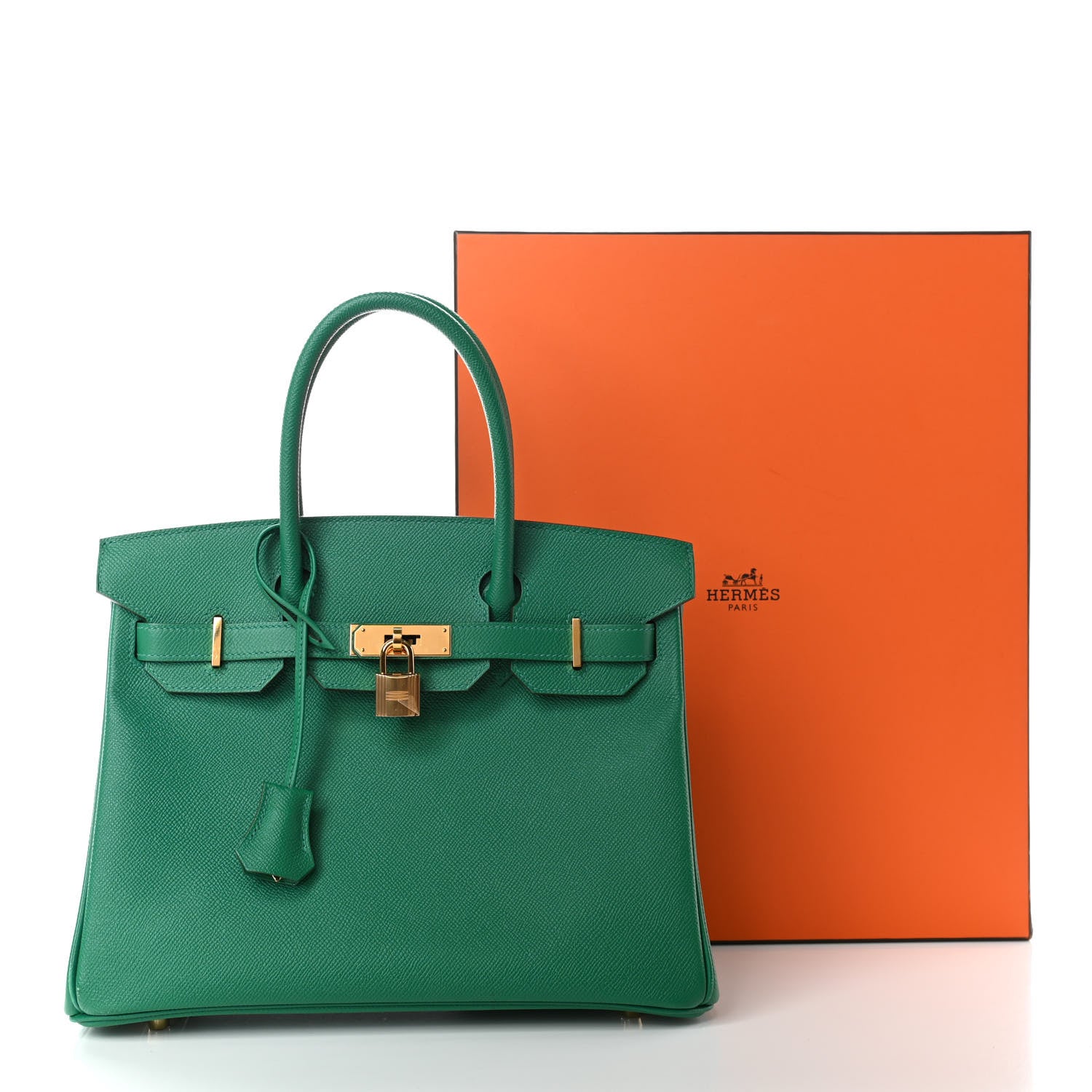 Hermes Epsom Birkin 30 Vert Vertigo 14 of 14