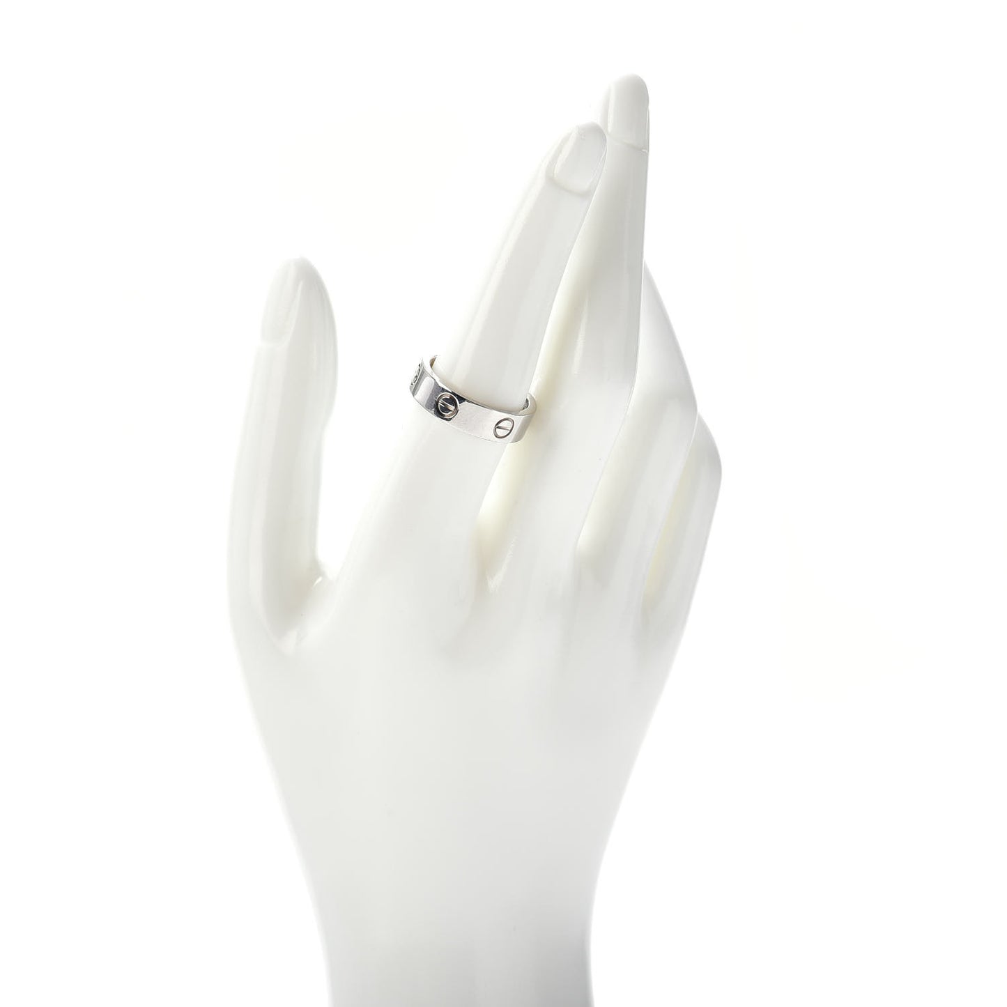 18K White Gold 5.5mm LOVE Ring 56 7.5