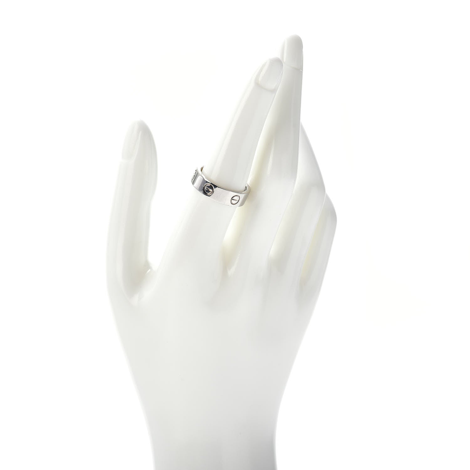 Cartier 18K White Gold 5.5mm LOVE Ring 56 7.5 2 of 4