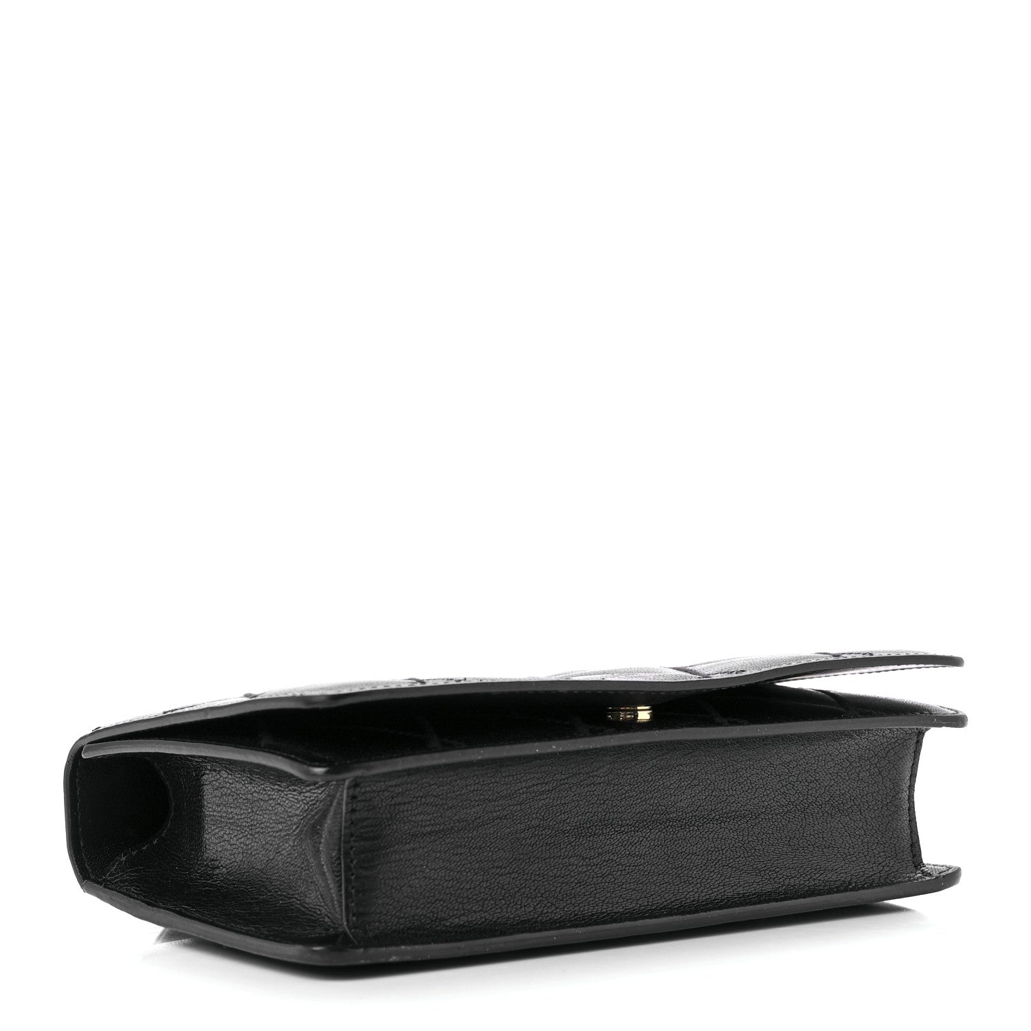 Givenchy Goatskin Quilted GV3 Strap Wallet Black 3 of 10