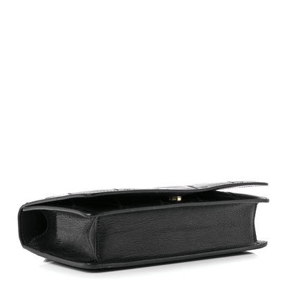 Givenchy Goatskin Quilted GV3 Strap Wallet Black 3 of 10
