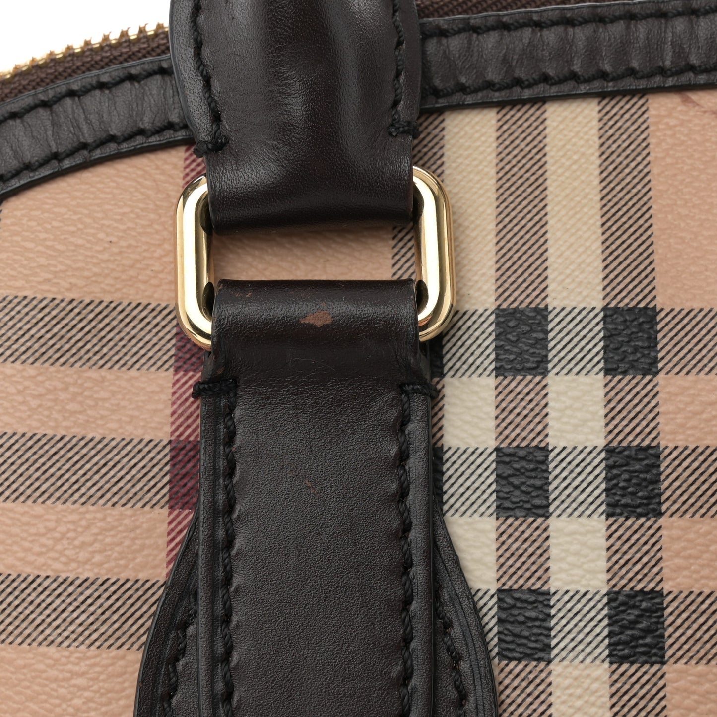 Haymarket Check Small Orchard Bowling Bag Chocolate