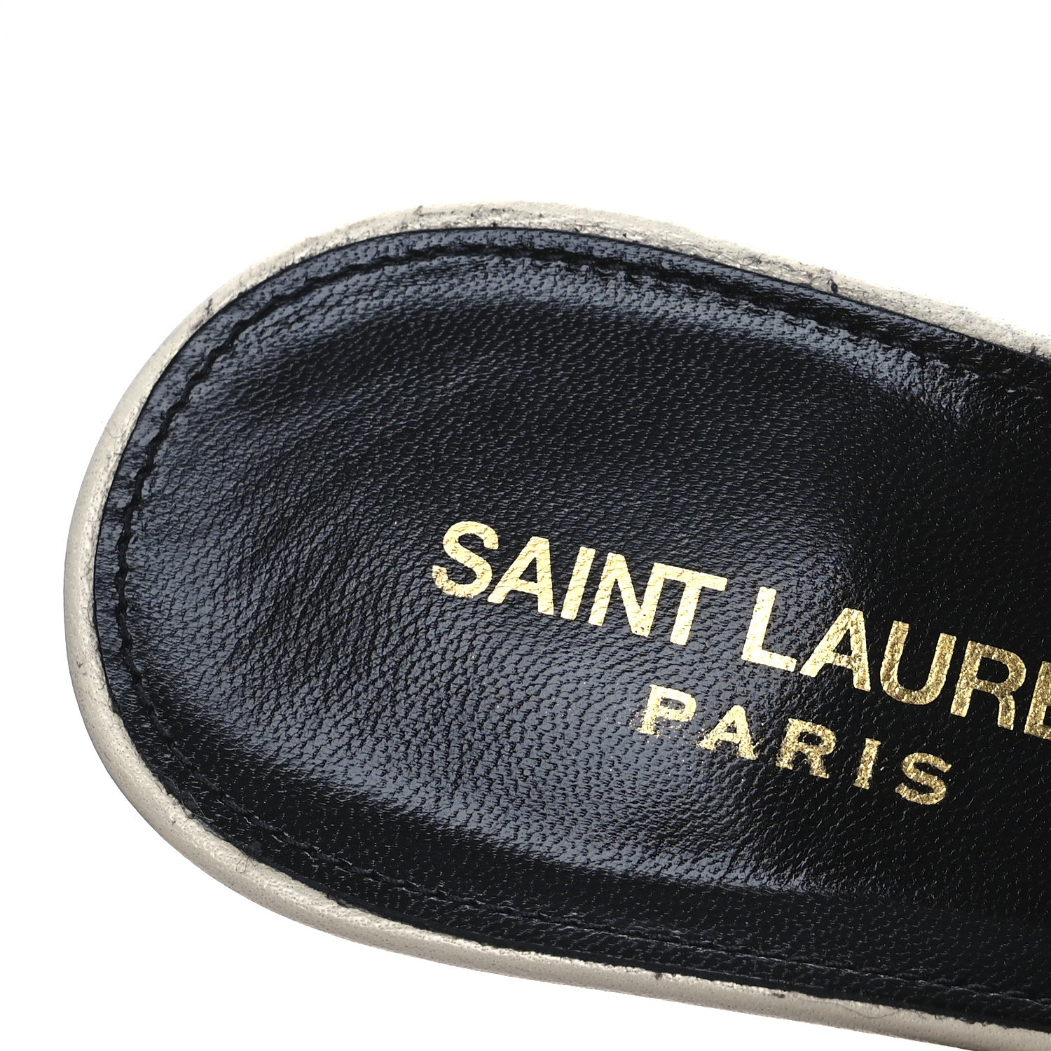 Saint Laurent Mink Calfskin Roy Mule Sandals 39 Cream 19 of 23