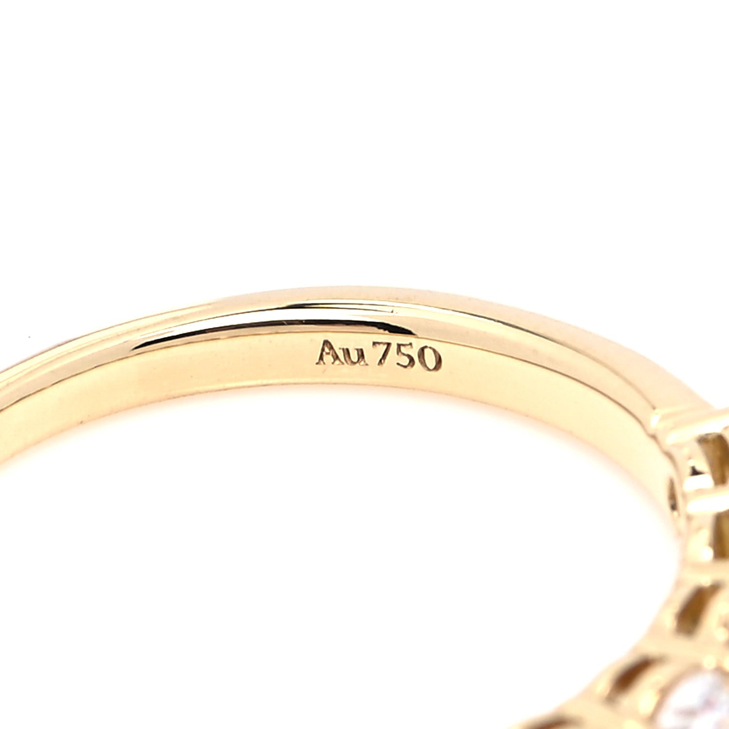 Tiffany 18K Yellow Gold Diamond 3mm Half Circle Embrace Band Ring 50 5.5 5 of 5