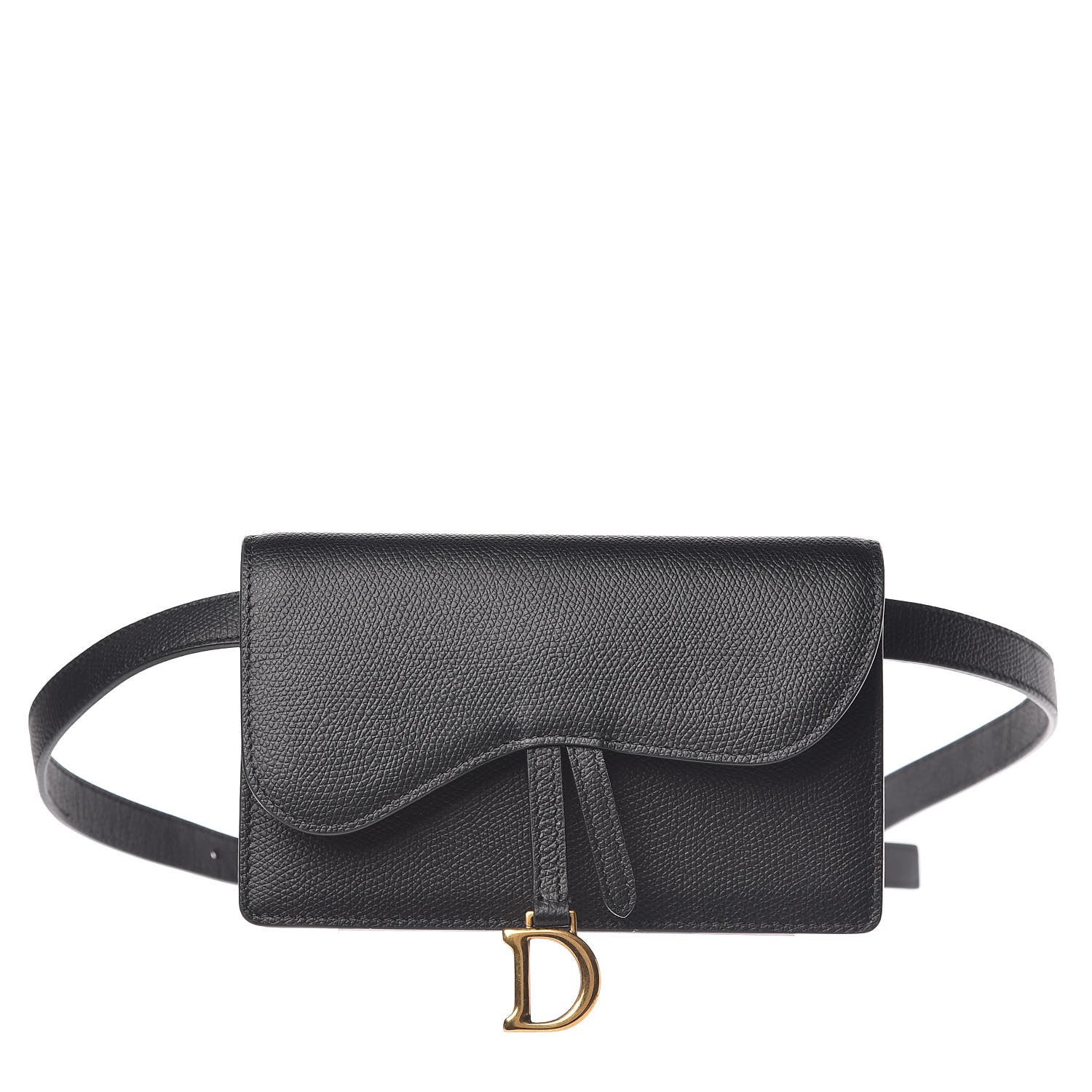 Christian Dior Grained Calfskin Saddle Belt Bag Black 1 of 10