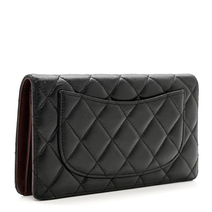 Chanel Lambskin Quilted Yen Wallet Black 3 of 8