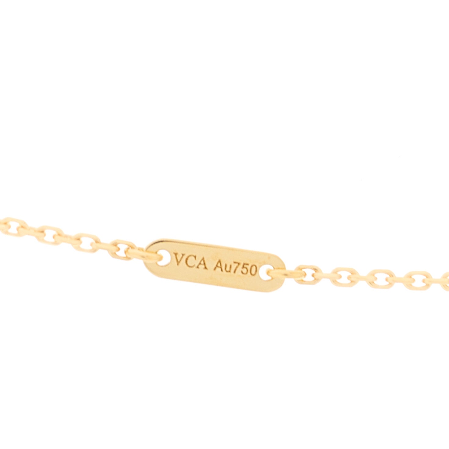 Van Cleef & Arpels 18K Yellow Gold Mother of Pearl Sweet Alhambra Pendant Necklace 4 of 6