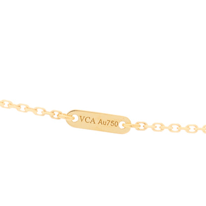 Van Cleef & Arpels 18K Yellow Gold Mother of Pearl Sweet Alhambra Pendant Necklace 4 of 6