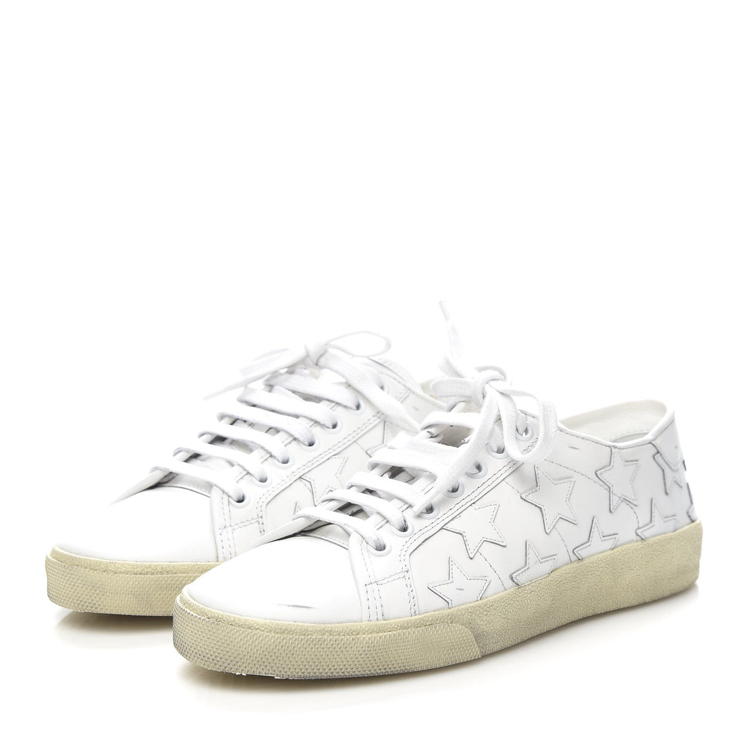 Nappa Star Court Sneakers 37 White
