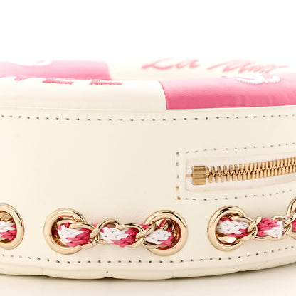 Chanel Lambskin Coco Lifesaver Round Bag Pink White 10 of 13