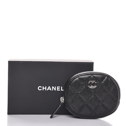 Chanel Caviar Quilted Zip Around Classic Coin Purse Black 8 of 8