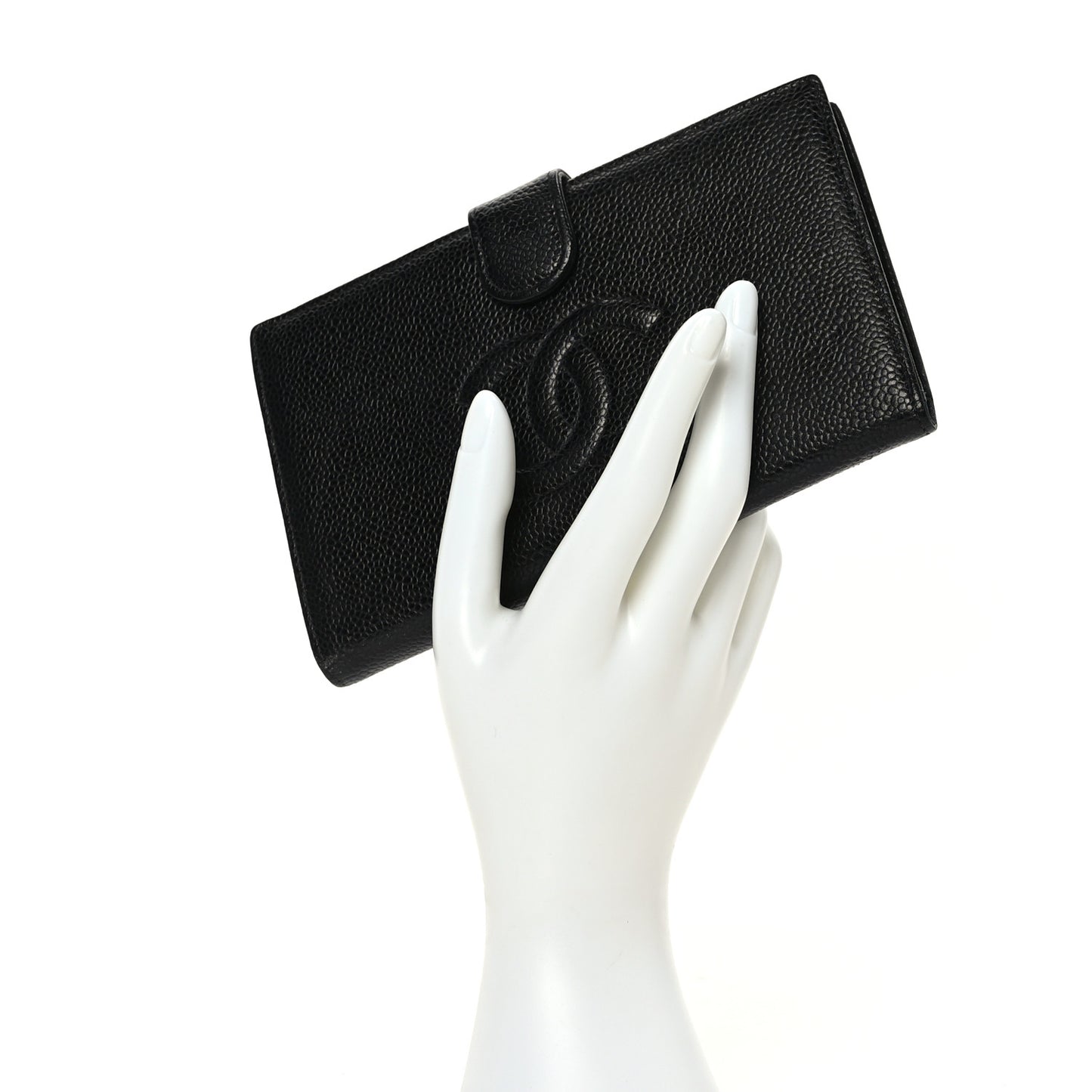 Caviar Timeless CC French Long Wallet Black
