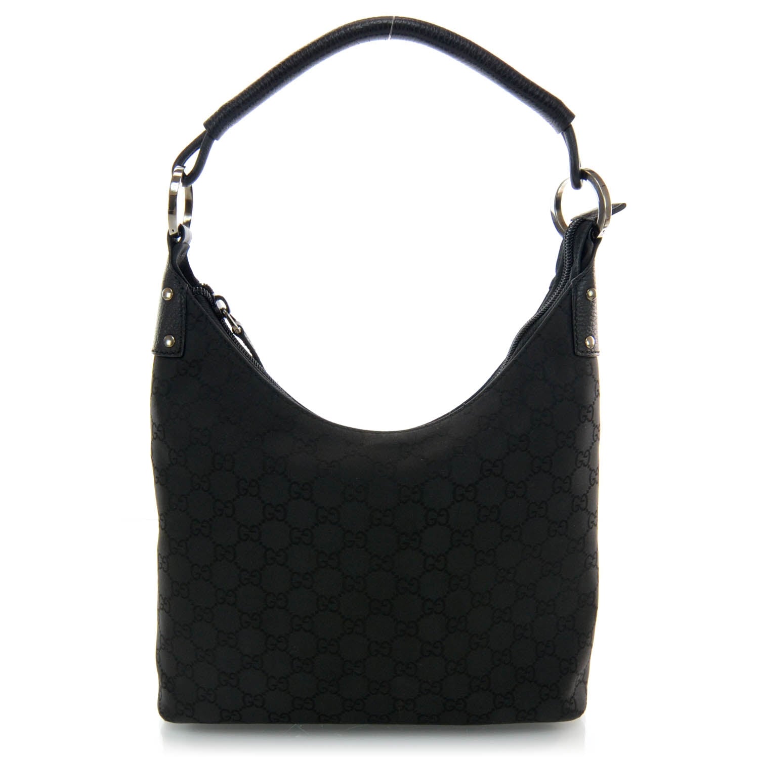 Gucci Nylon Monogram Small Hobo Black 1 of 8