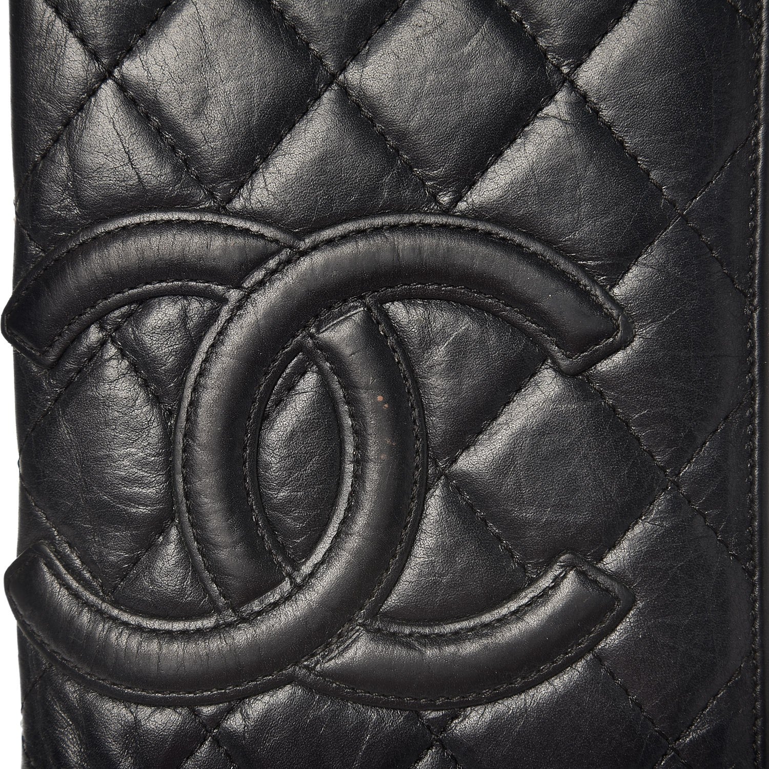 Chanel Calfskin Quilted Cambon Yen Wallet Black 11 of 11