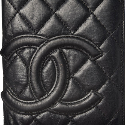 Chanel Calfskin Quilted Cambon Yen Wallet Black 11 of 11