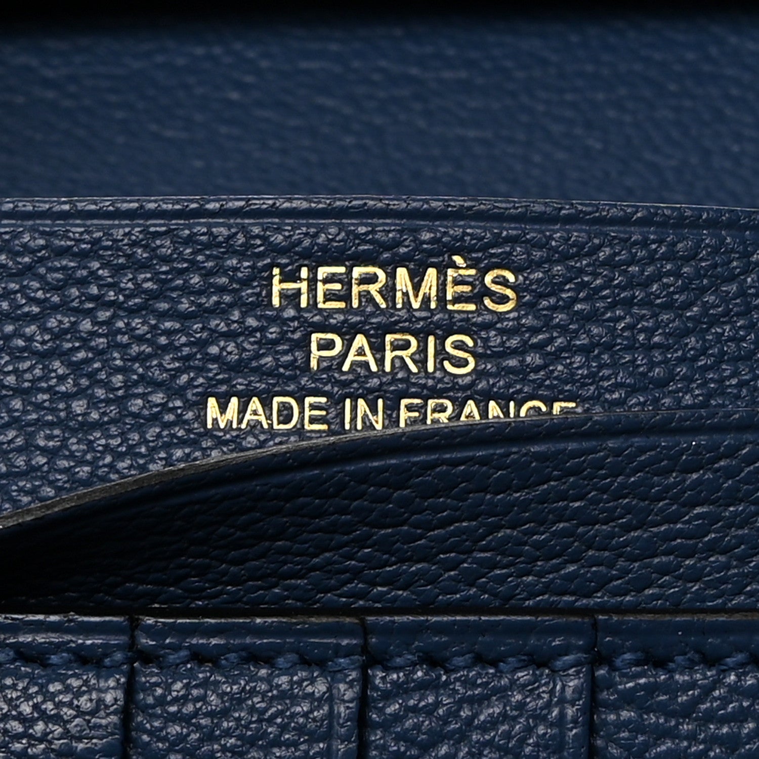 Hermes Chevre Mysore Bearn Compact Wallet Bleu Encre 6 of 8