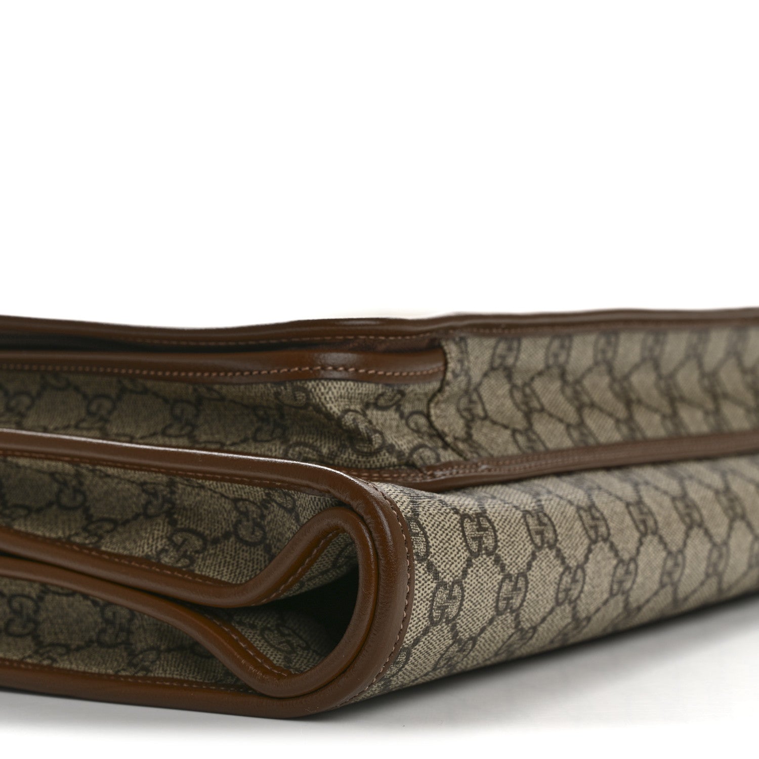 Gucci GG Supreme Monogram Azalea Calfskin Retro Interlocking G Hanger Garment Bag Beige Ebony Brown Sugar 8 of 9