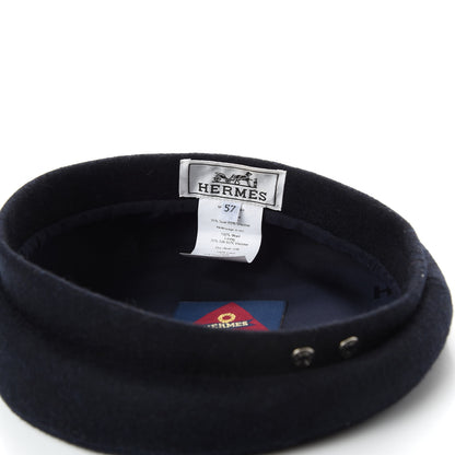 Hermes Wool Beret 57 Blue 8 of 10