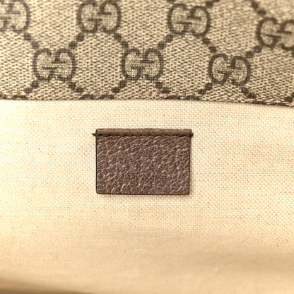 Gucci GG Supreme Monogram Web Small Neo Vintage Double Flap Messenger Bag Beige New Acero 7 of 12