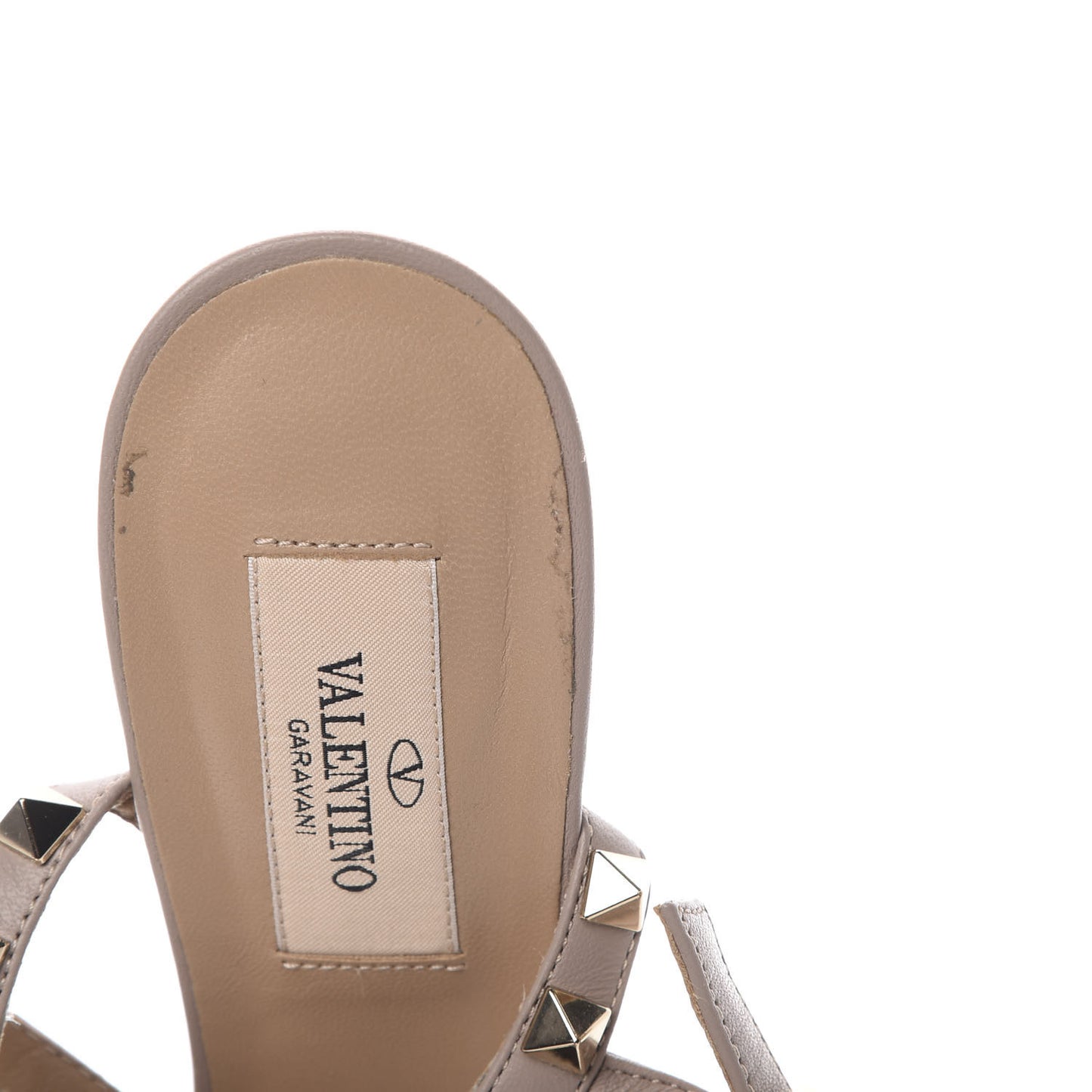 Patent Rockstud Ankle Strap 65mm Pumps 37 Poudre
