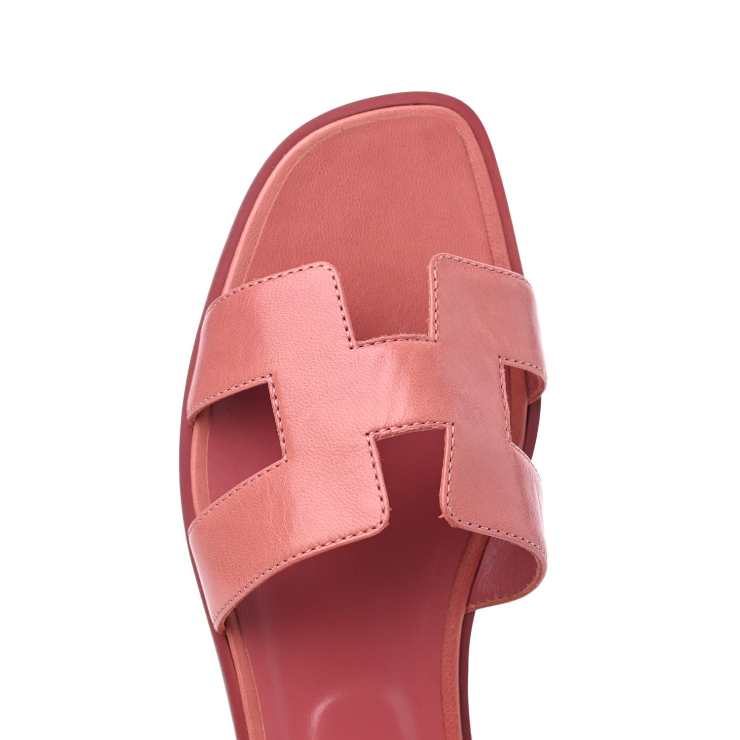 Hermes Chevre Oran Sandals 39.5 Rouge Blush 10 of 14