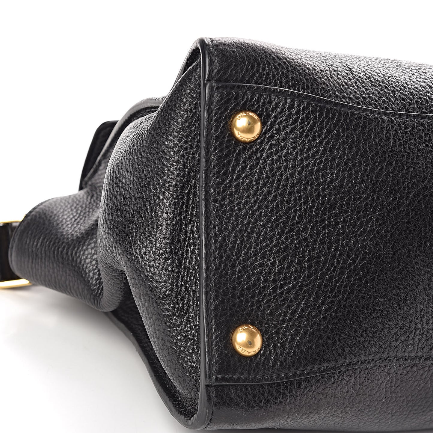 Vitello Daino Sound Twin Pocket Satchel Black