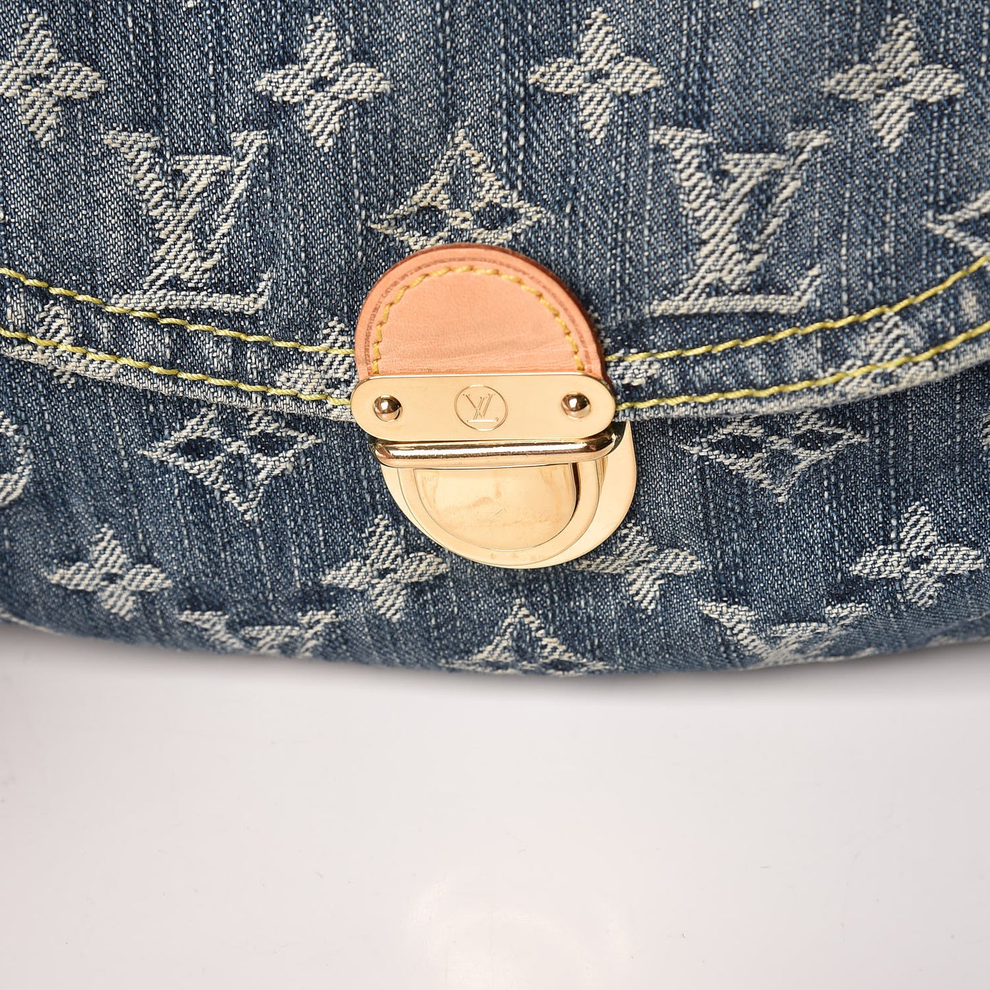 Monogram Denim Mini Pleaty Blue