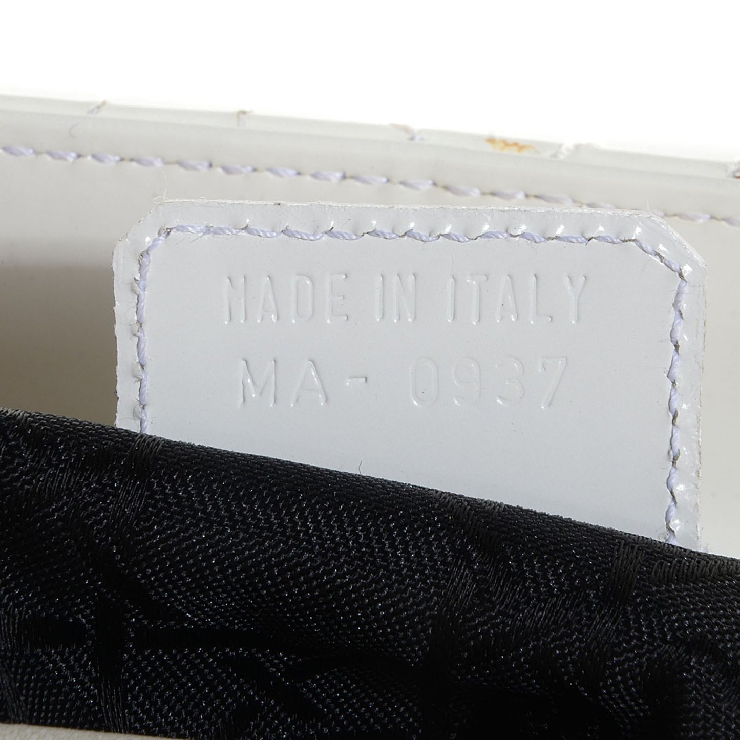 Patent Cannage Medium Lady Dior White