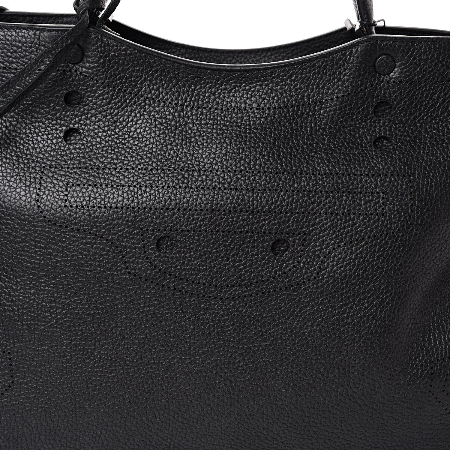 Balenciaga Veau Grana Perforated Blackout Hardware City Black 7 of 9