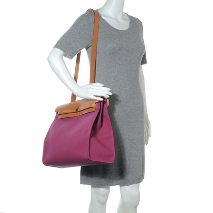 Hermes Toile Herbag Zip MM Tosca 2 of 11
