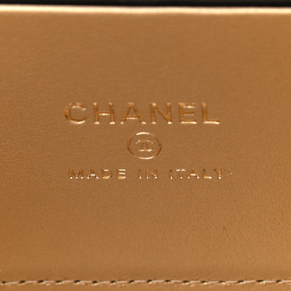 Chanel Lambskin Quilted Pearl Crush Small Vanity Case With Chain Light Blue 6 of 11