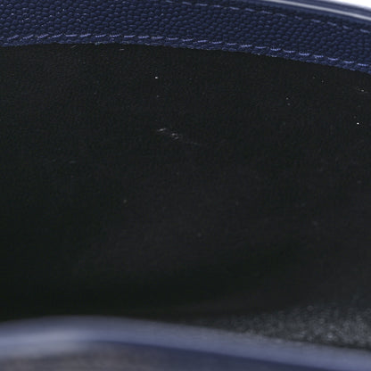 Saint Laurent Grain De Poudre Monogram Uptown Chain Wallet Blue Charron 9 of 15