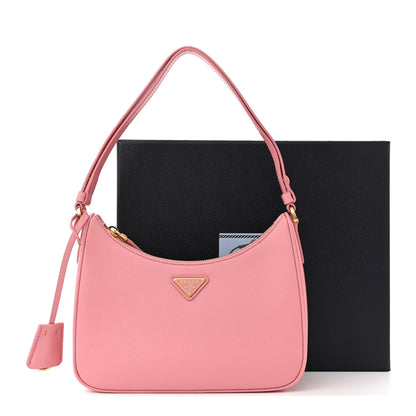 Prada Saffiano Lux Mini Re-Edition Shoulder Bag Petalo 12 of 12