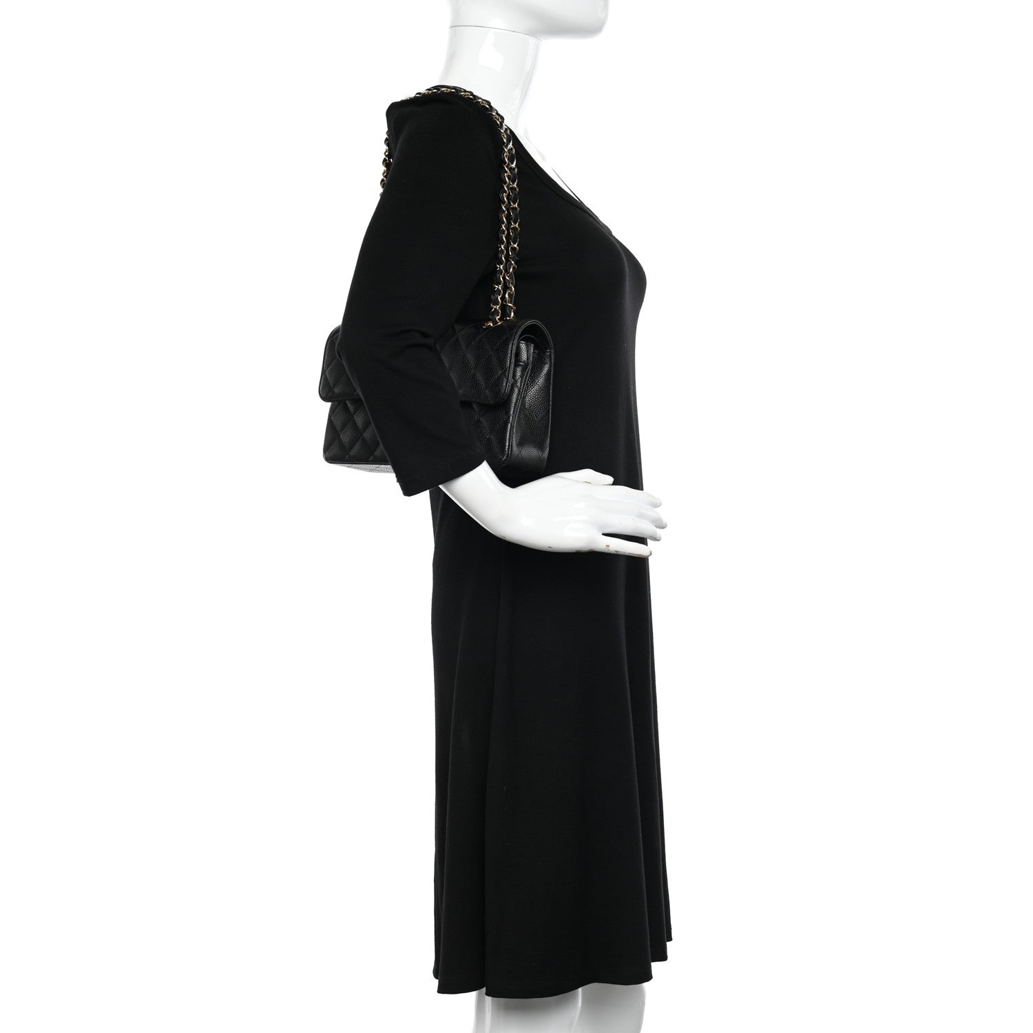 Chanel Caviar Quilted Small Double Flap Black 2 of 11