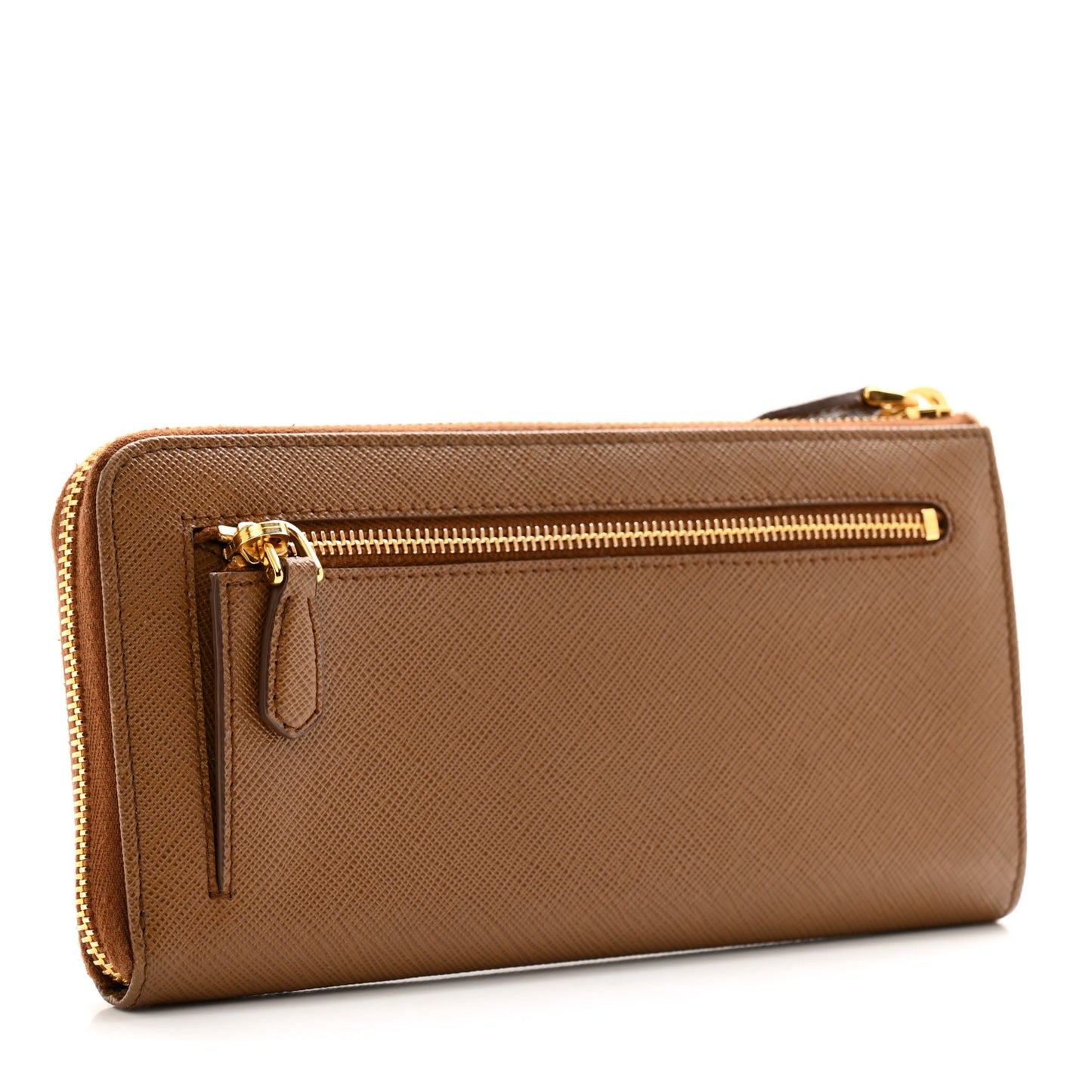 Saffiano Zip Around Wallet Cannella
