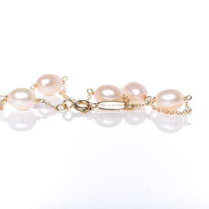 Tiffany 18K Yellow Gold Pearl 6-6.5mm Elsa Peretti Pearls By The Yard Bracelet 4 of 5