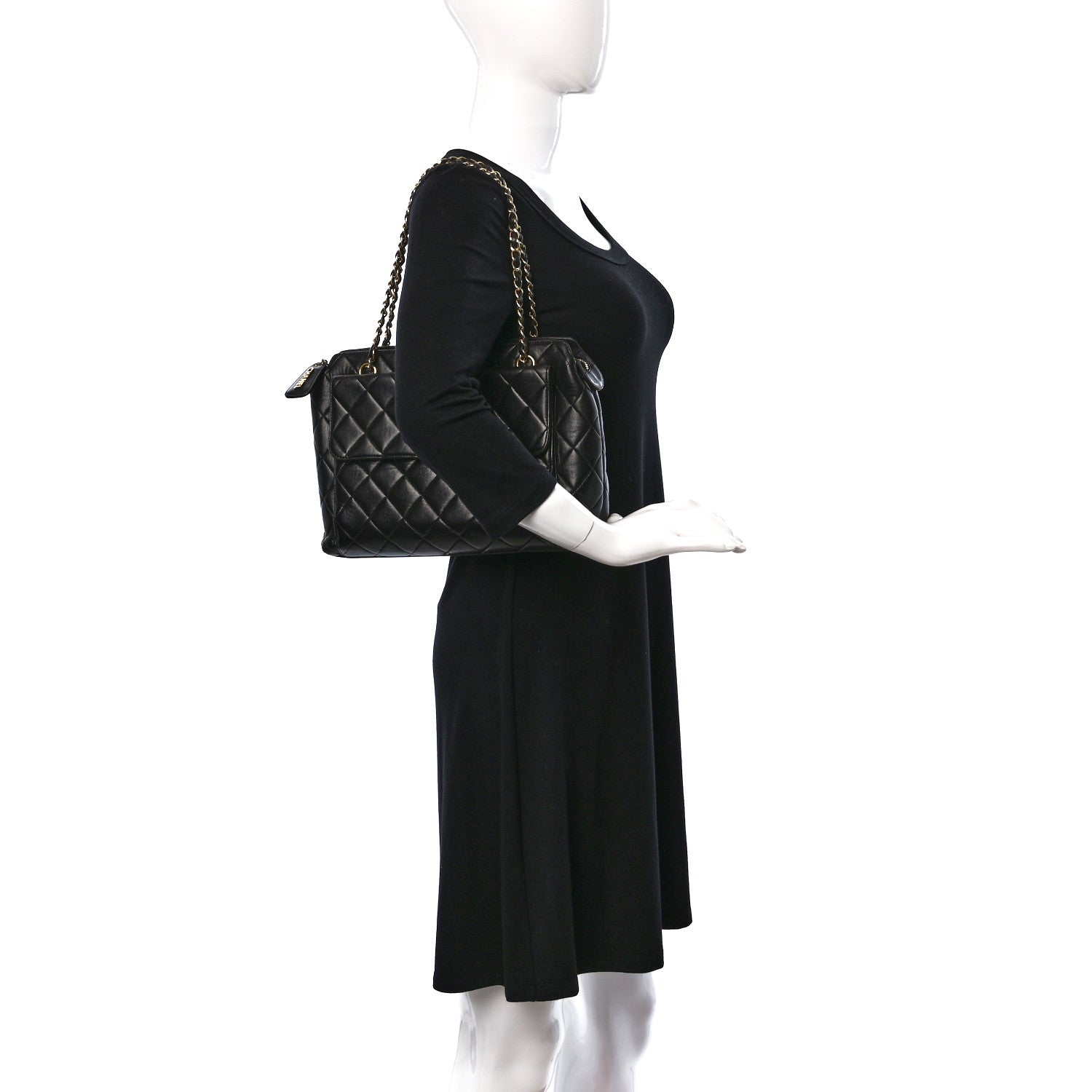 Chanel Lambskin Quilted Flap Shoulder Bag Black 2 of 8