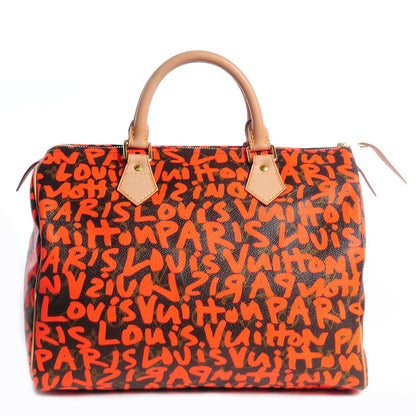 Louis Vuitton Monogram Graffiti Speedy 30 Orange 1 of 7