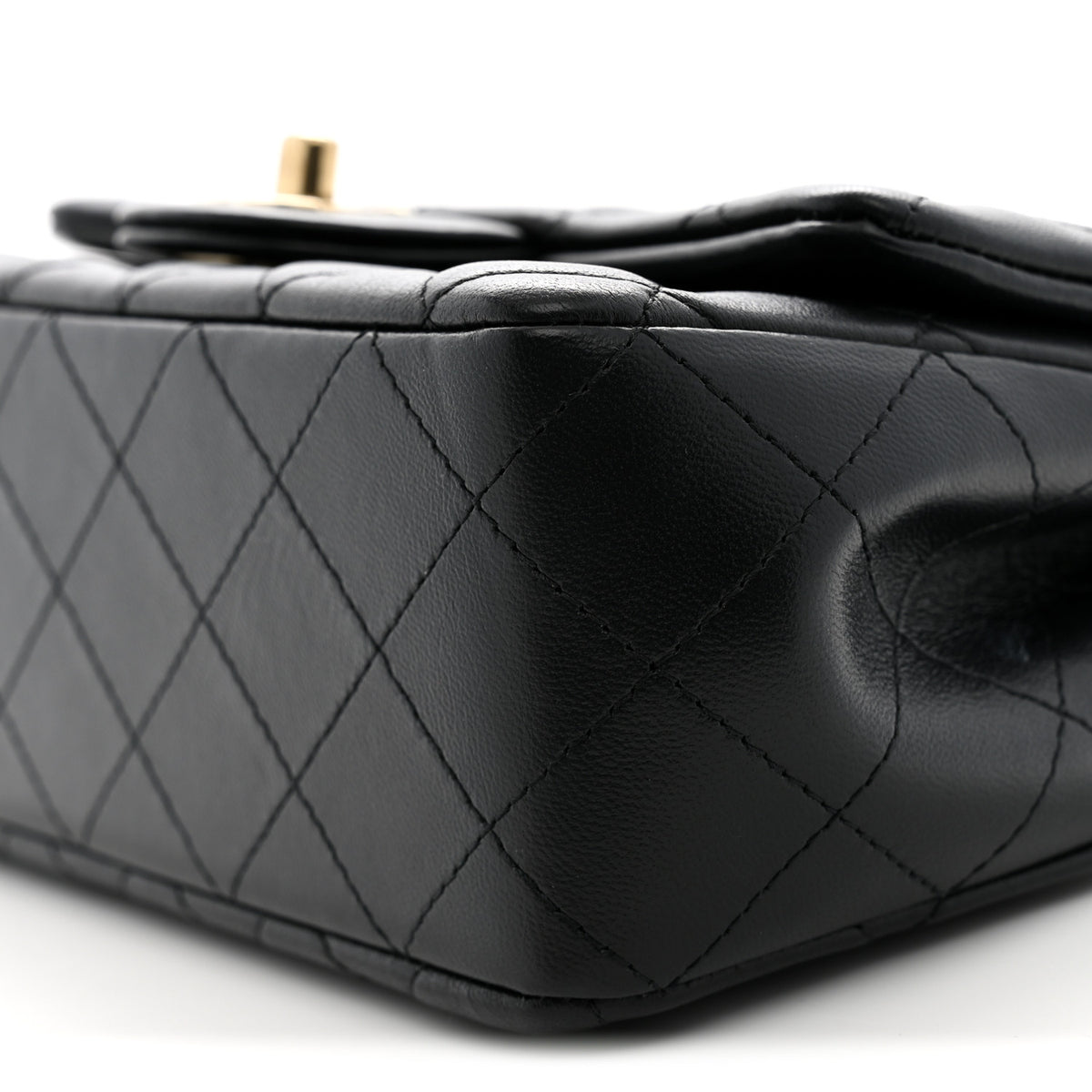 Chanel Lambskin Quilted Mini Rectangular Flap Black 10 of 11