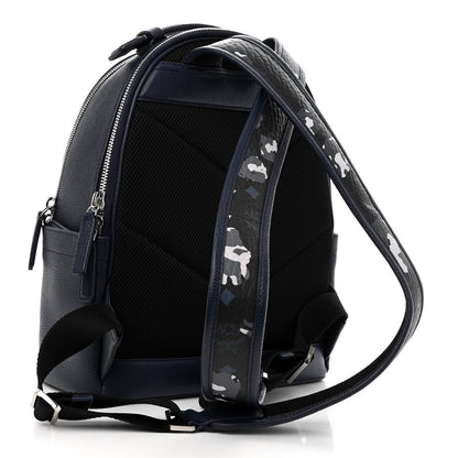 MCM Calfskin Visetos Floral Leopard Klassik Small Stark Backpack Blue Black 3 of 9