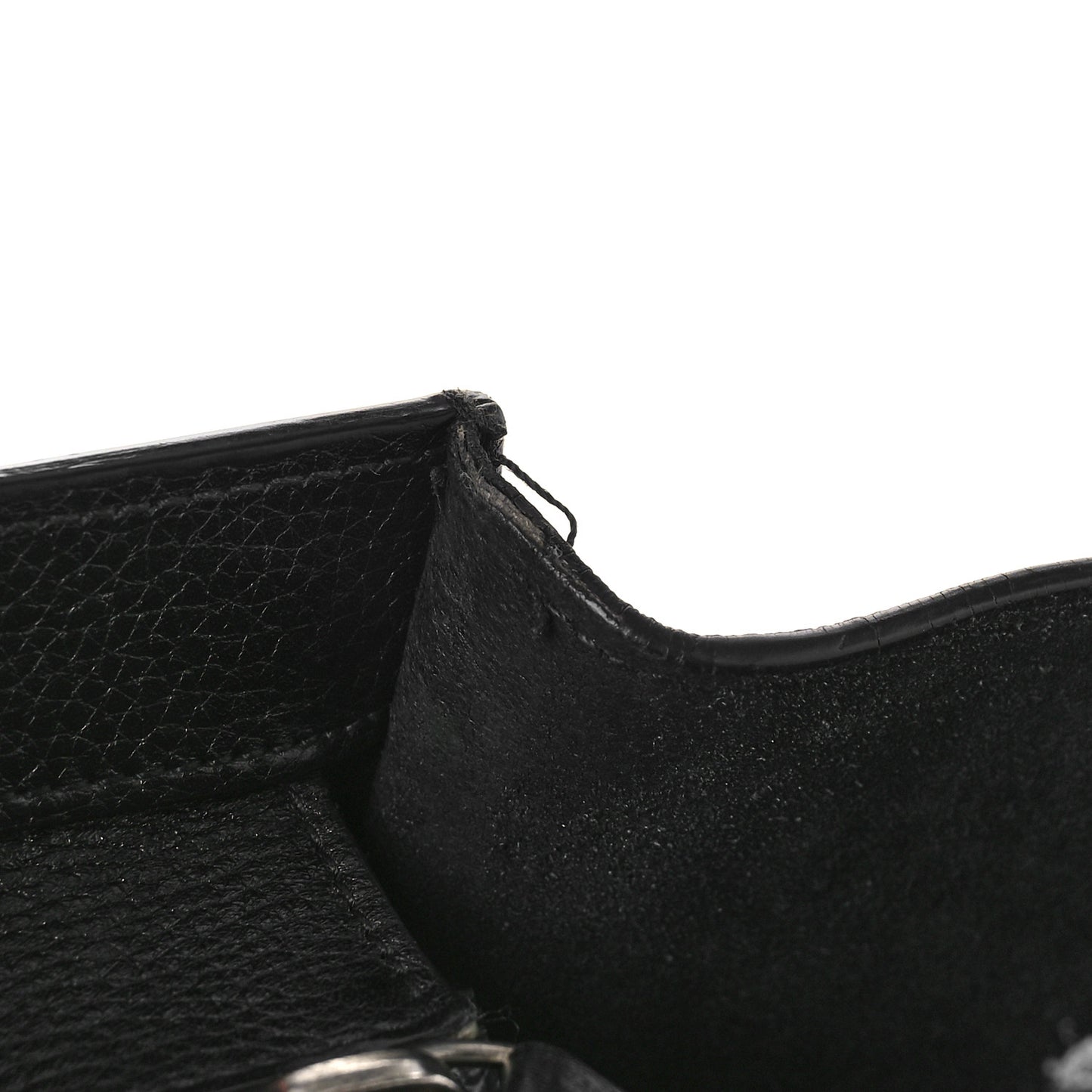 Drummed Calfskin Mini Luggage Black