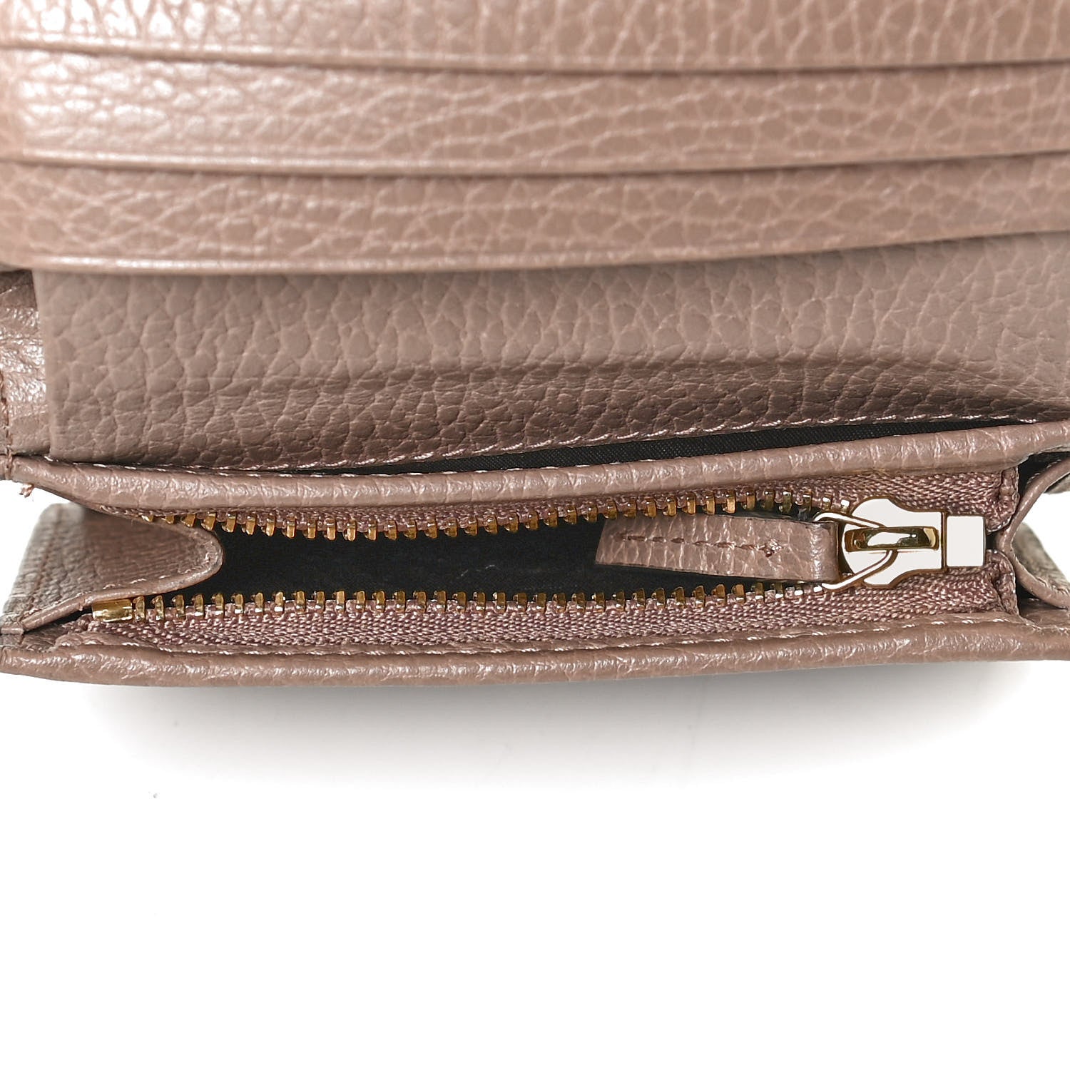 Gucci Dollar Calfskin GG Supreme Monogram GG Marmont Card Case Porcelain Rose Beige Ebony 5 of 9