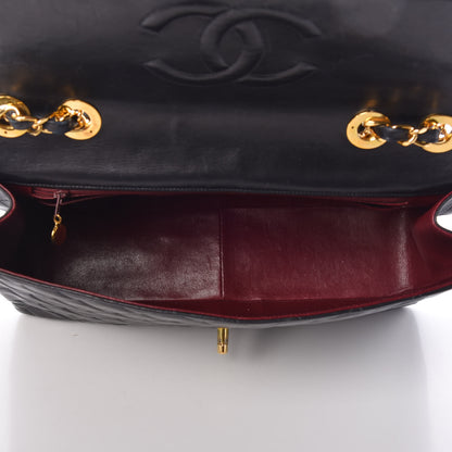 Chanel Lambskin Quilted XL Jumbo Single Flap Black 7 of 9