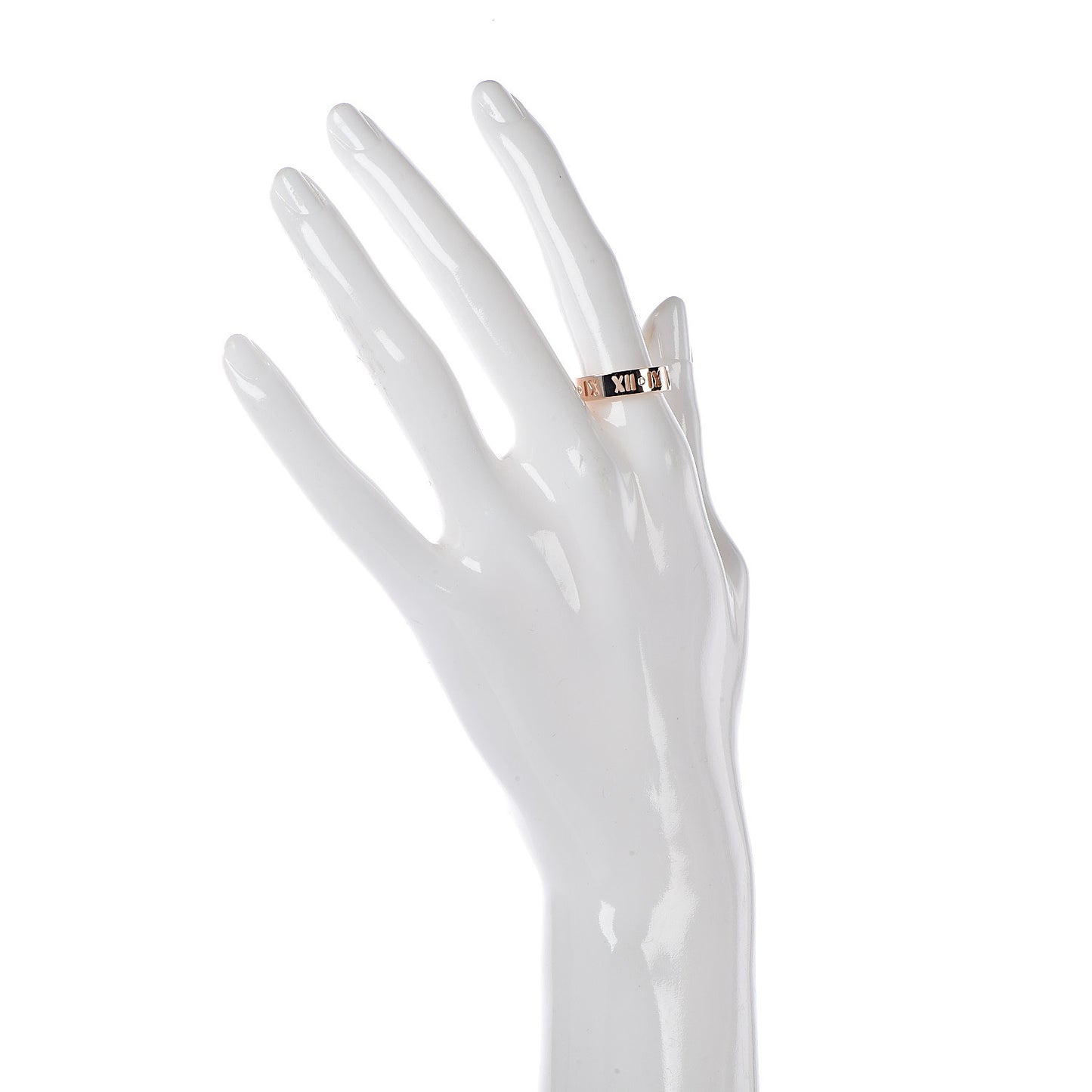 18K Rose Gold Diamond Wide Atlas Pierced Ring 54 6.75