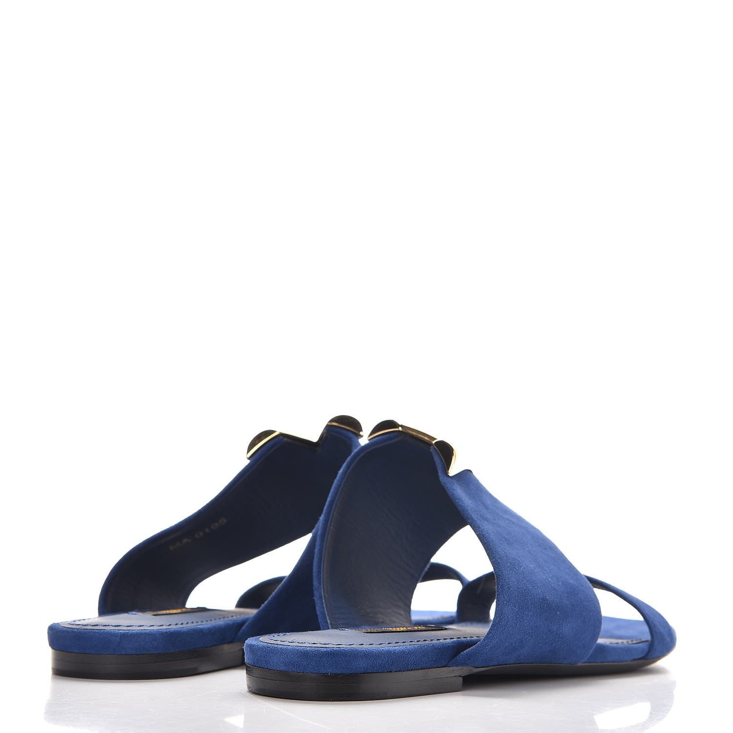 Louis Vuitton Suede Bayfront Mule Sandals 36.5 Blue Nuit 3 of 8