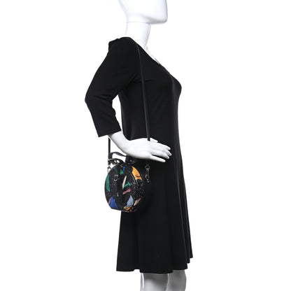 Louis Vuitton Calfskin Splash Print Petite Boite Chapeau Black 2 of 9