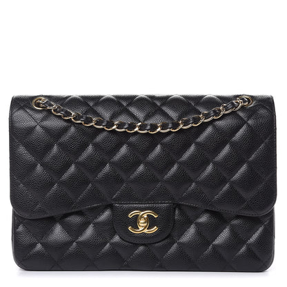 Chanel Caviar Quilted Jumbo Double Flap Black 1 of 12